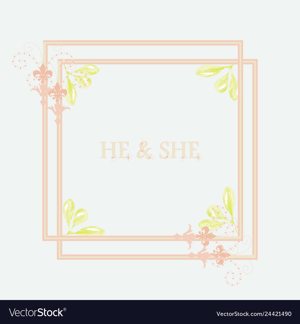 Wreath of flowers in watercolor style with white vector image