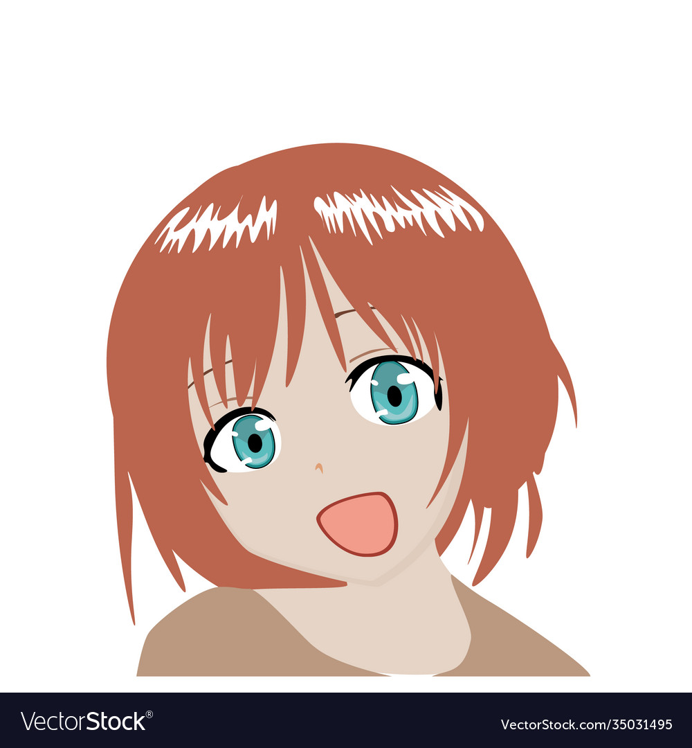 Cartoon Characters Anime Girl In Japanese Vector Image 3481