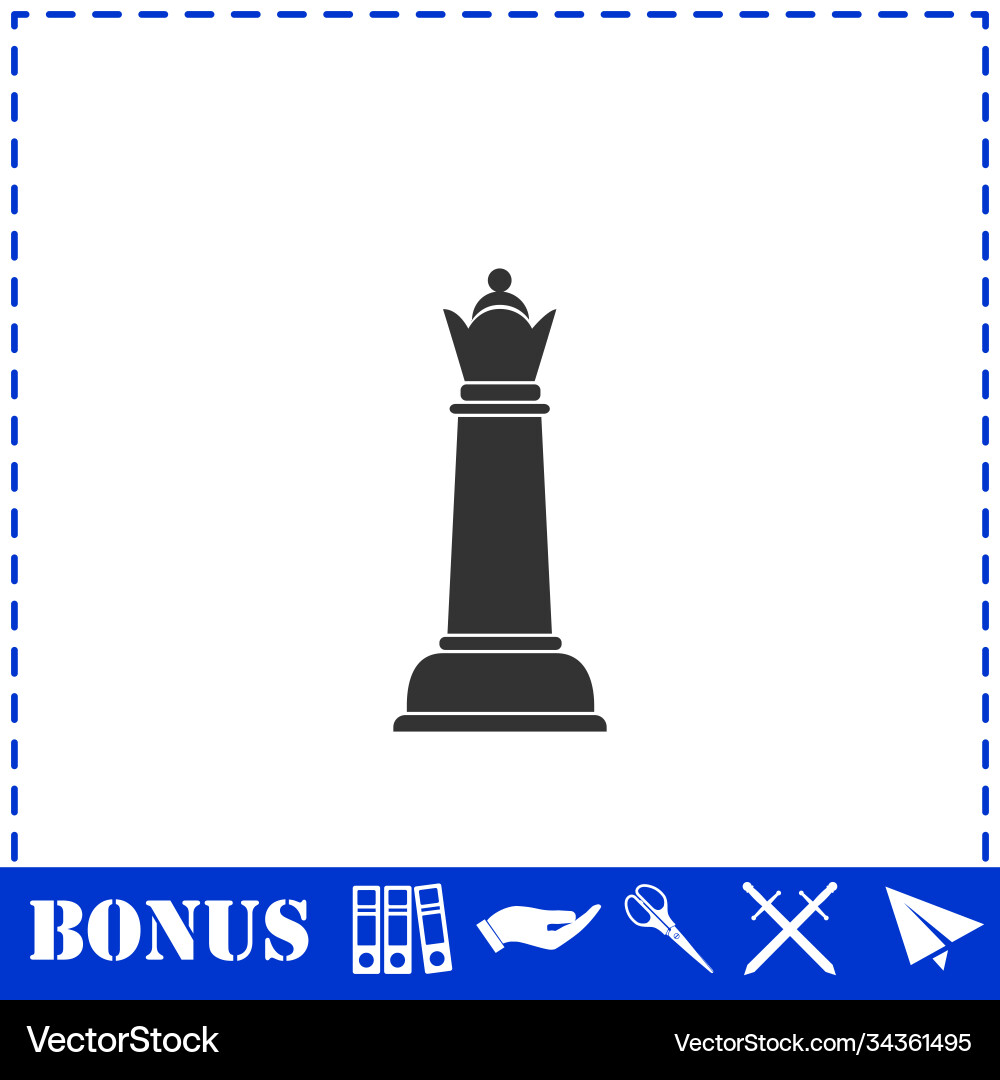 Chess icon flat Royalty Free Vector Image - VectorStock