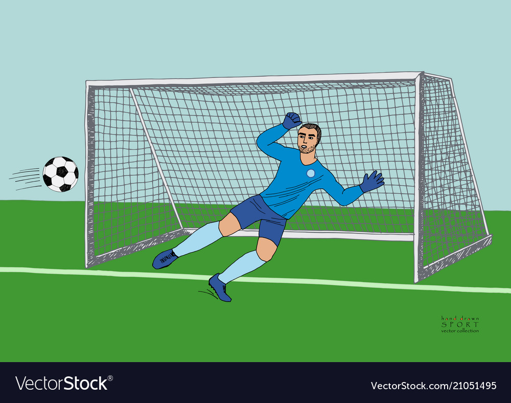 Vector football gates on transparent background. Football field with  goalposts. Soccer ball drawing in doodle style. Sport moments for  tournament.:: tasmeemME.com