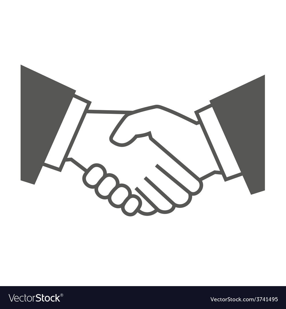 Handshake chalk white icon on black background 2131147 Vector Art at  Vecteezy