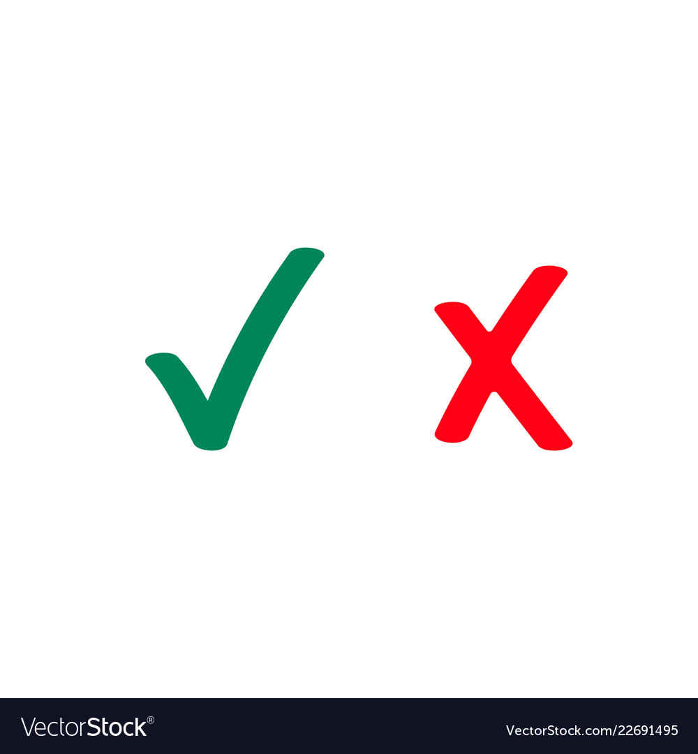 green-tick-and-red-checkmark-icons-royalty-free-vector-image