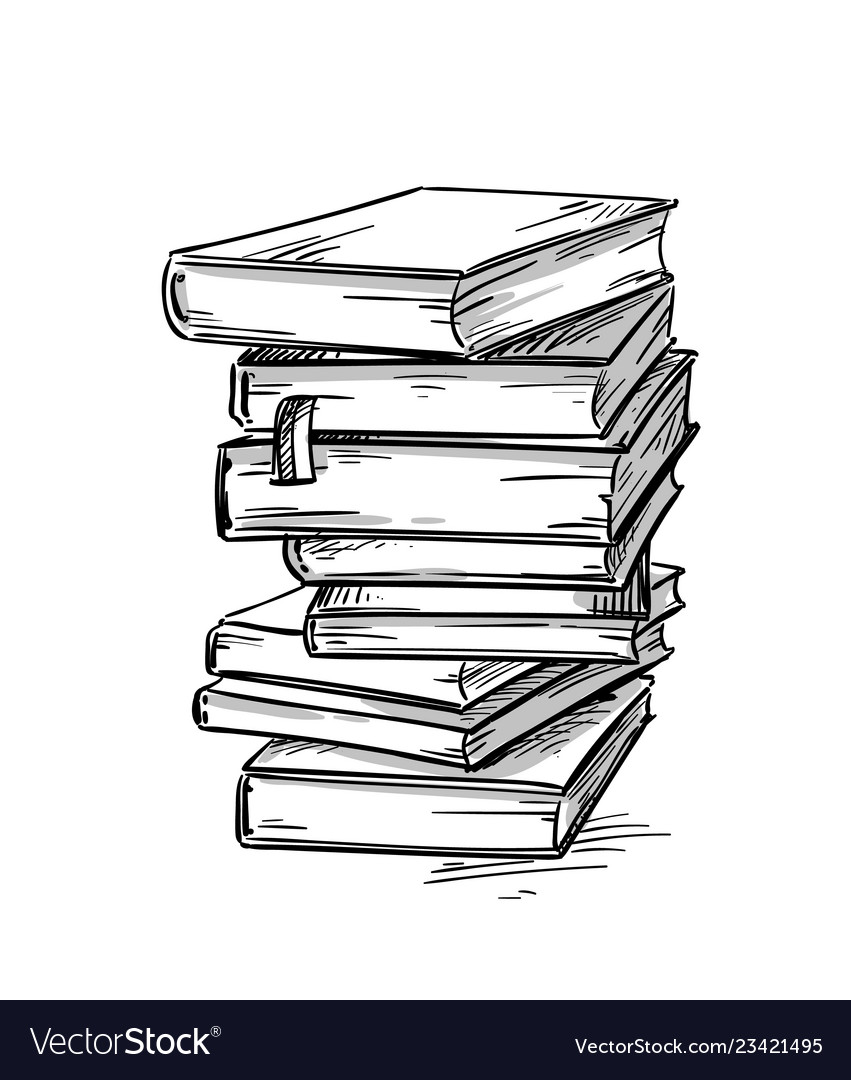 Heap of books Royalty Free Vector Image - VectorStock