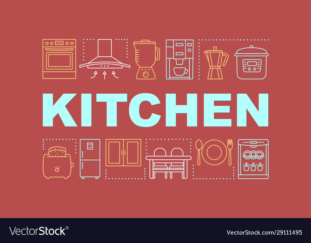 kitchen-word-concepts-banner-royalty-free-vector-image