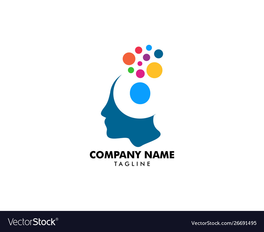 Psychology logo template design Royalty Free Vector Image