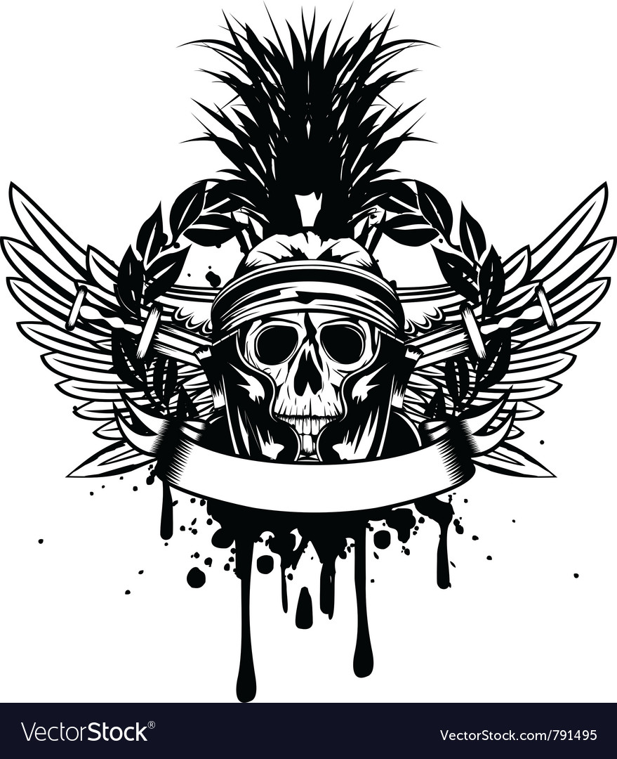Skull in helmet Royalty Free Vector Image - VectorStock