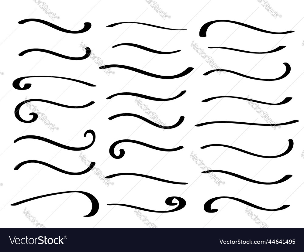 Vector Swooshes, Swishes, Whooshes, and Swashes - Stock Illustration  [61666256] - PIXTA