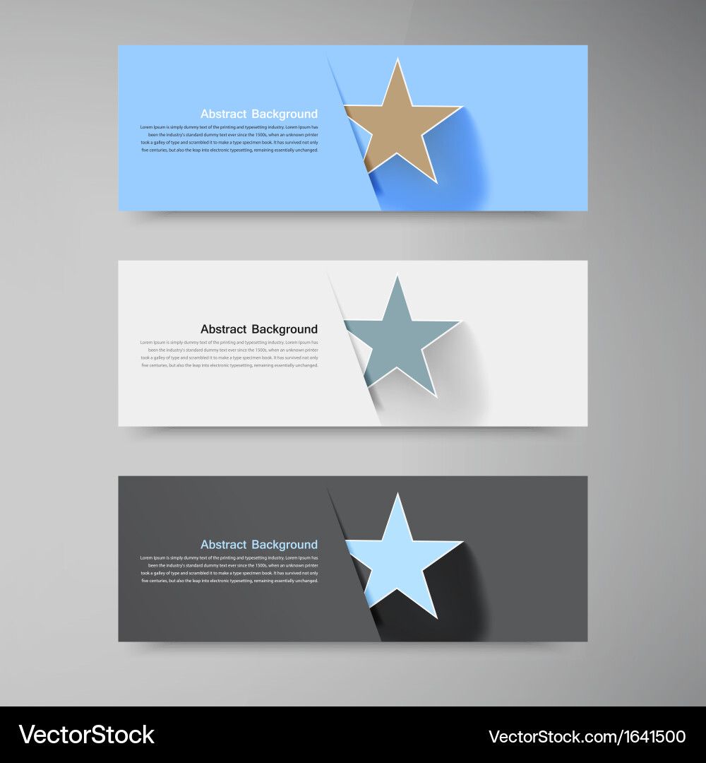Banner Background White Star Royalty Free Vector Image