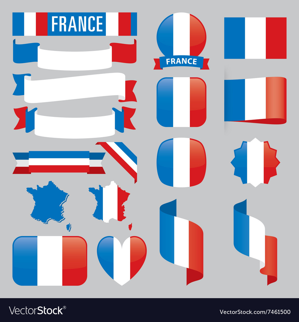 France flags Royalty Free Vector Image - VectorStock