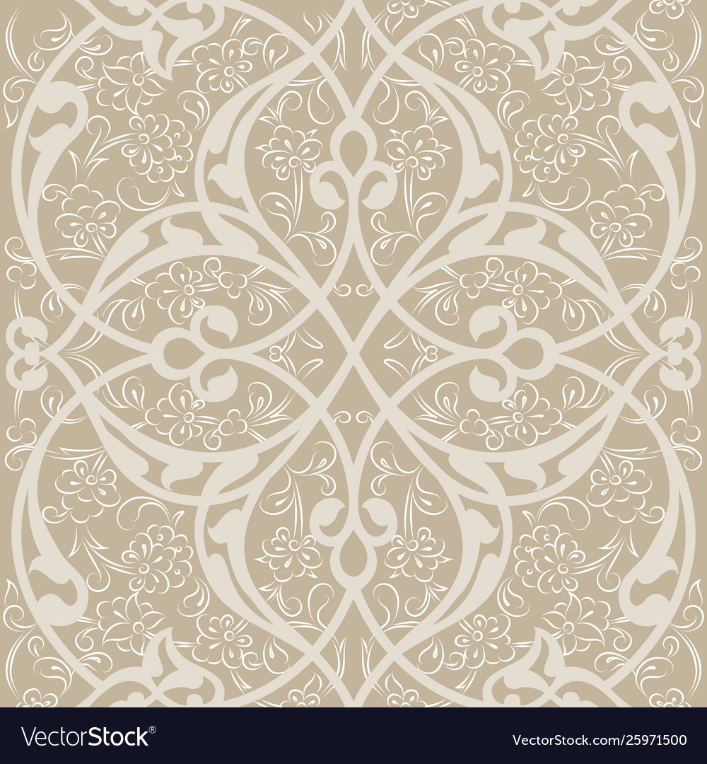 Iznik tile seamless pattern design classical Vector Image