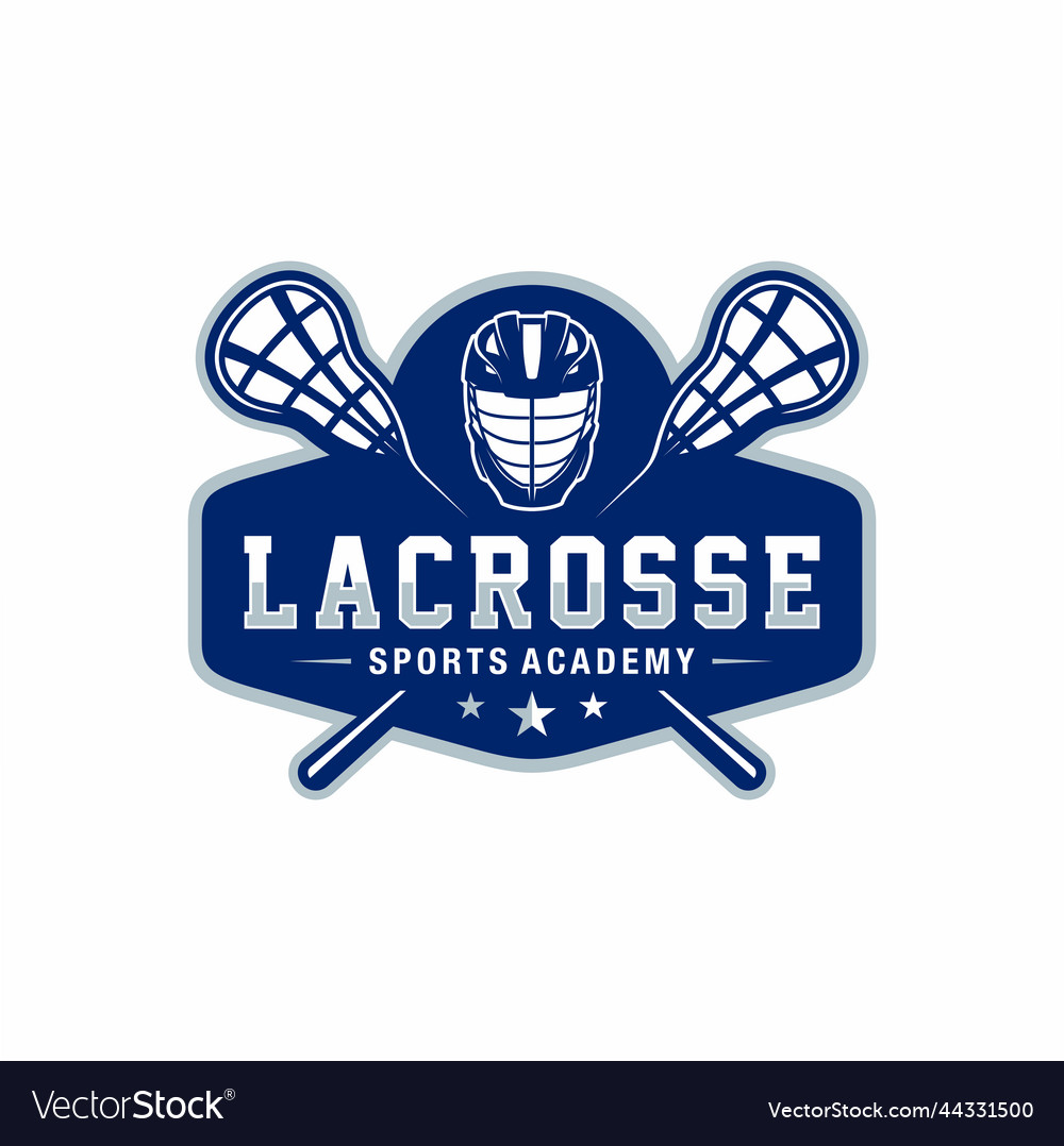 Lacrosse Club Logo Template Design Royalty Free Vector Image