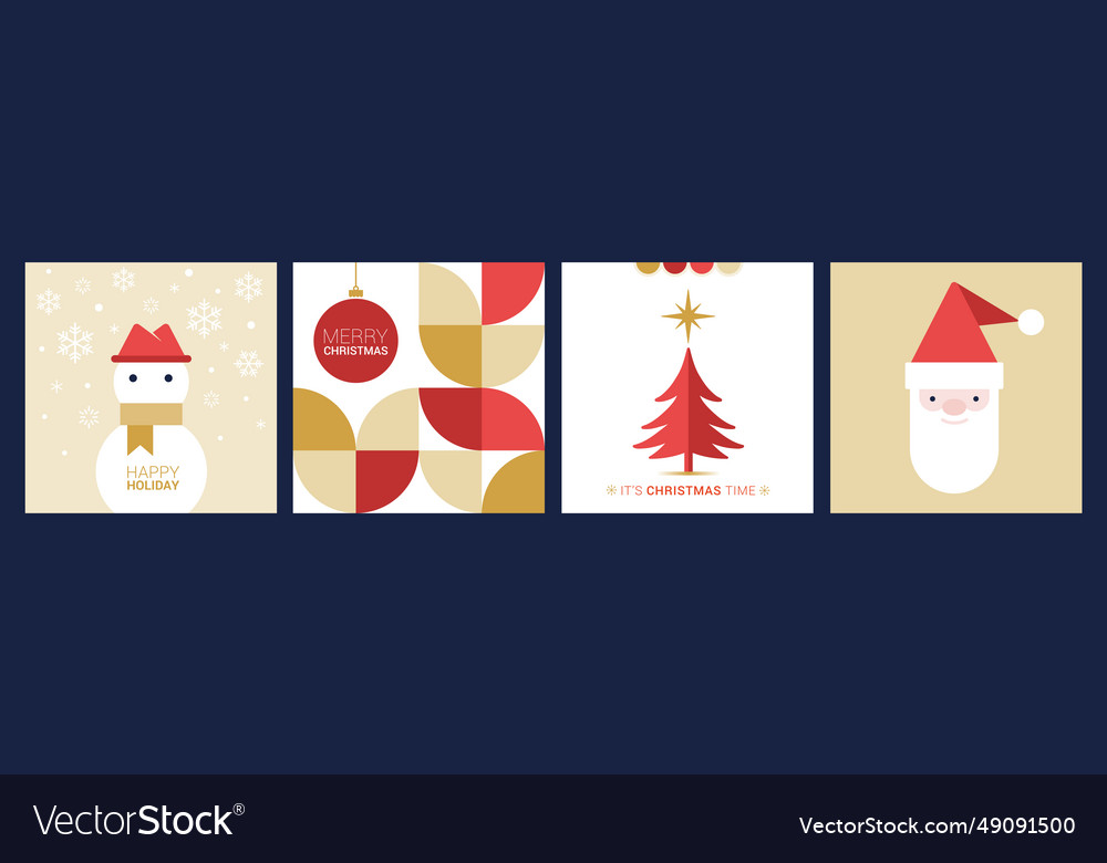 New year and christmas greeting card design Vector Image