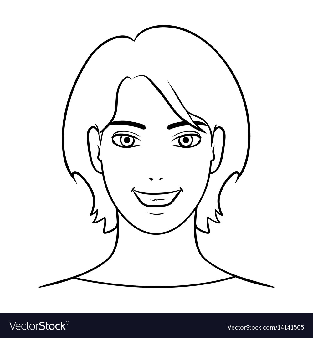 Avatar girl with short hairavatar and face single Vector Image