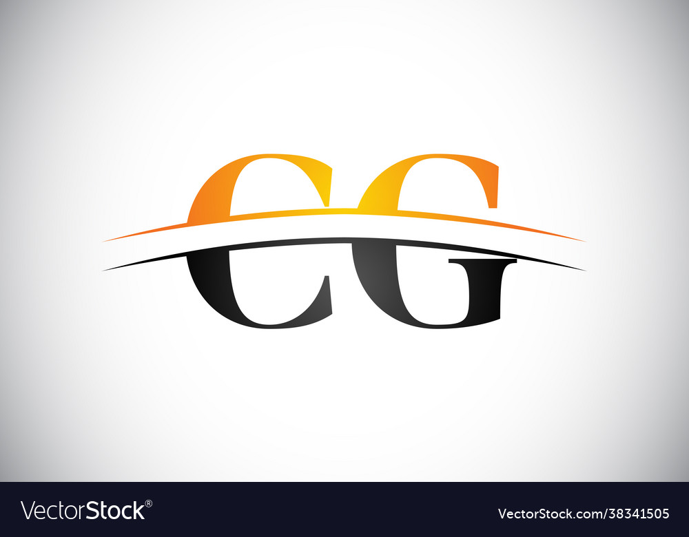 Initial cg letter logo with creative modern Vector Image