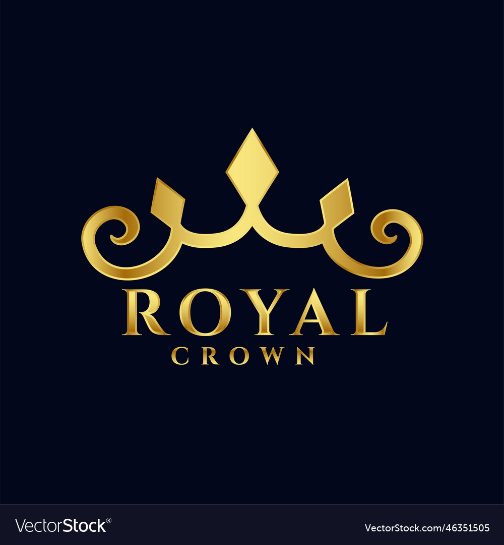 Royal crown logo concept premium icon design Vector Image