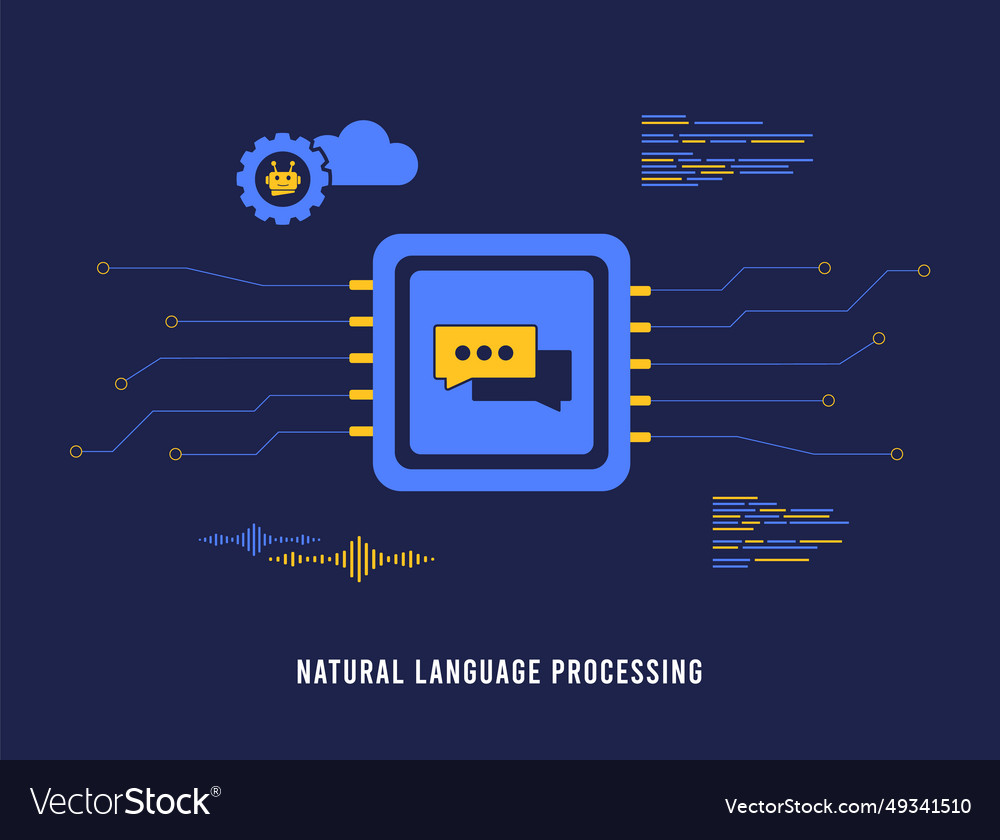 Cognitive Computing With Nlp Technology Concept Vector Image Cognitive Computing With Nlp Technology Concept Vector Image
