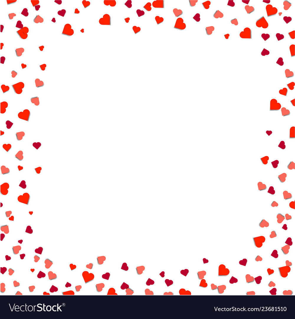 Red hearts border Royalty Free Vector Image - VectorStock