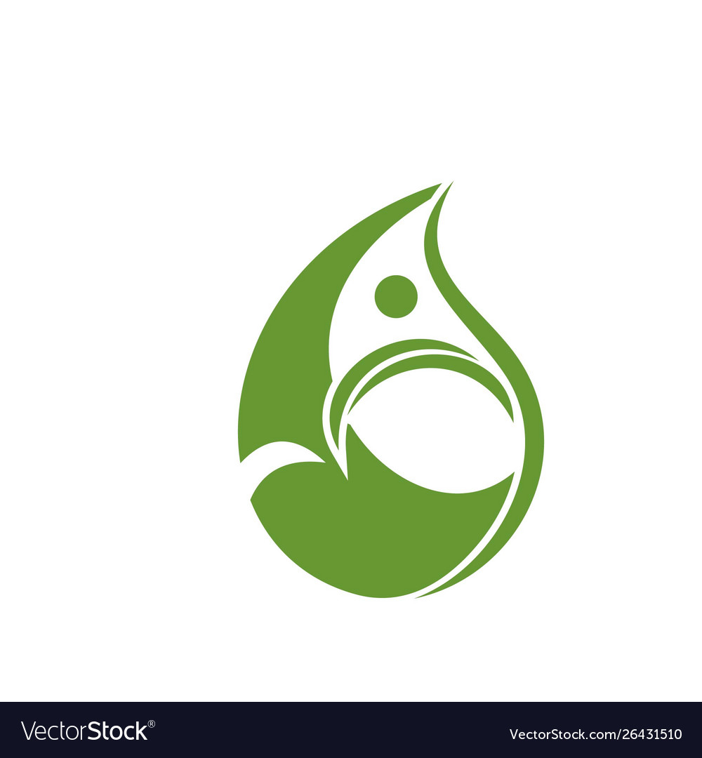 People and leaf logo template Royalty Free Vector Image