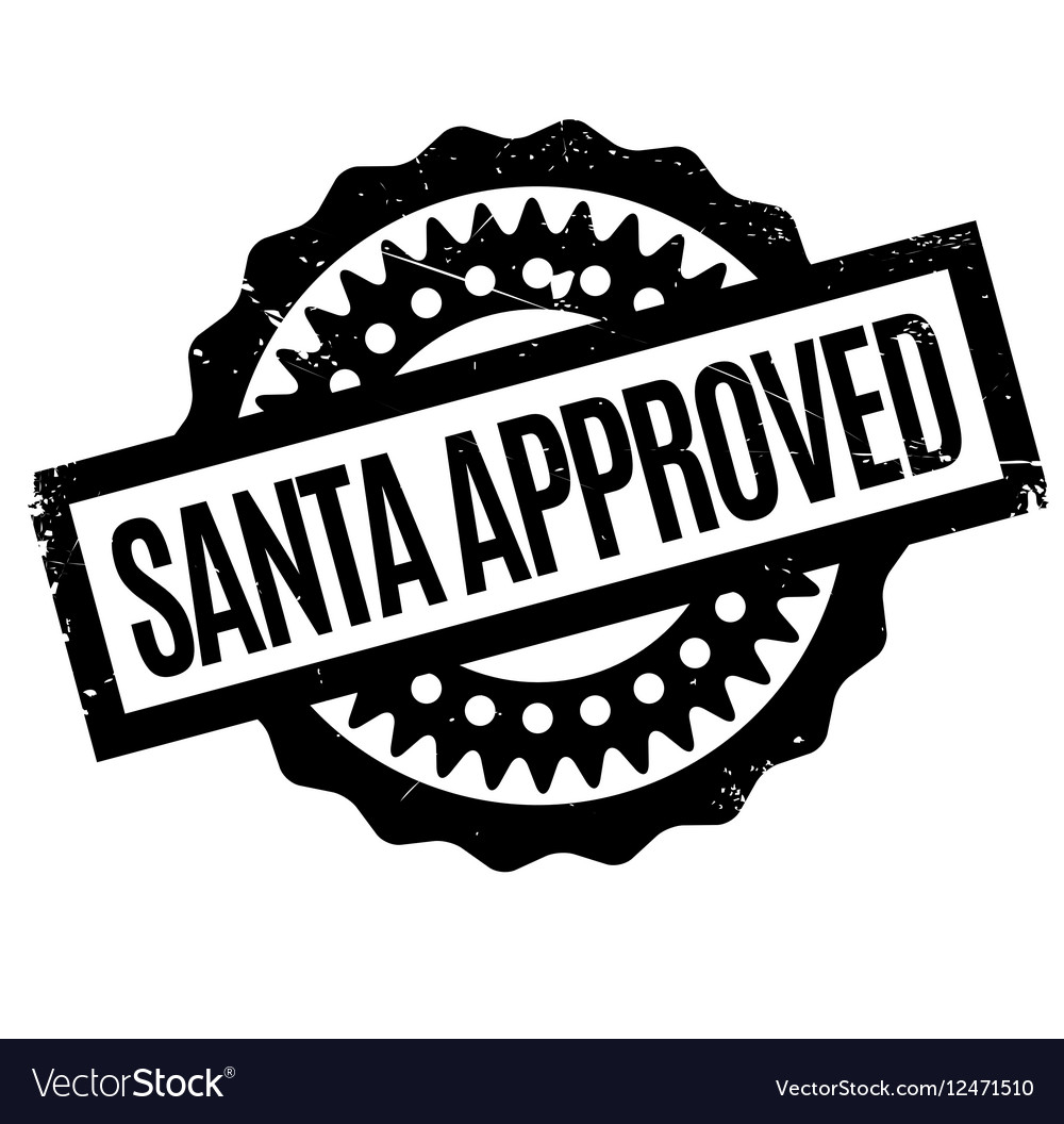 Santa Approved rubber stamp Royalty Free Vector Image