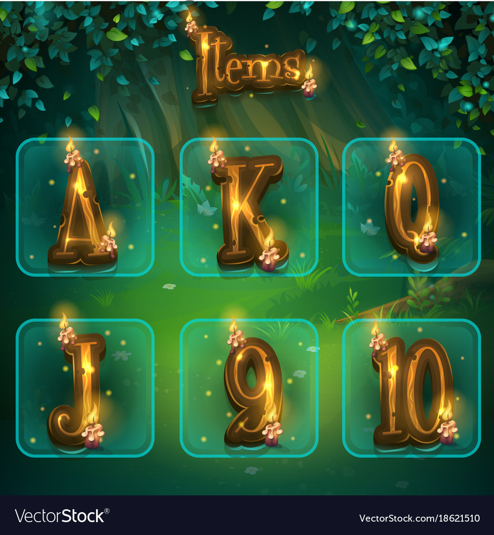 Set Of Different Letters For Game User Interface Vector Image