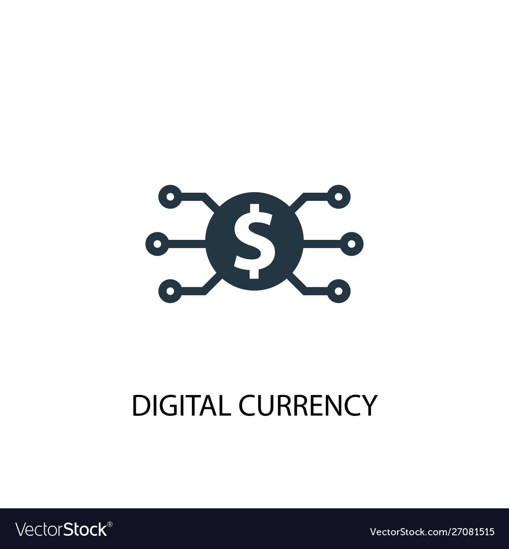 Digital currency icon simple element Royalty Free Vector