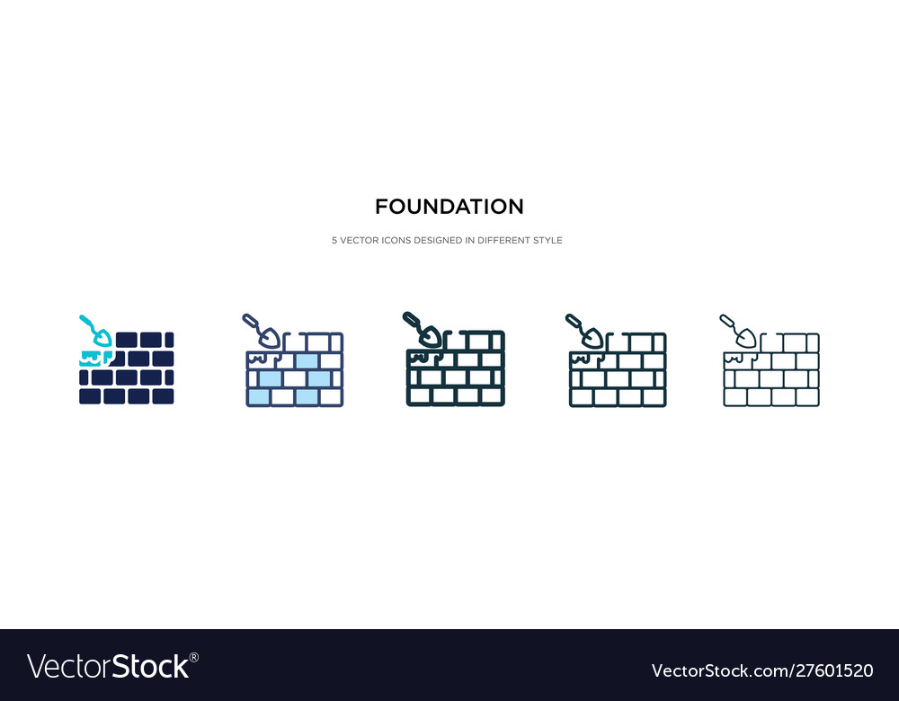 Foundation icon in different style two colored Vector Image