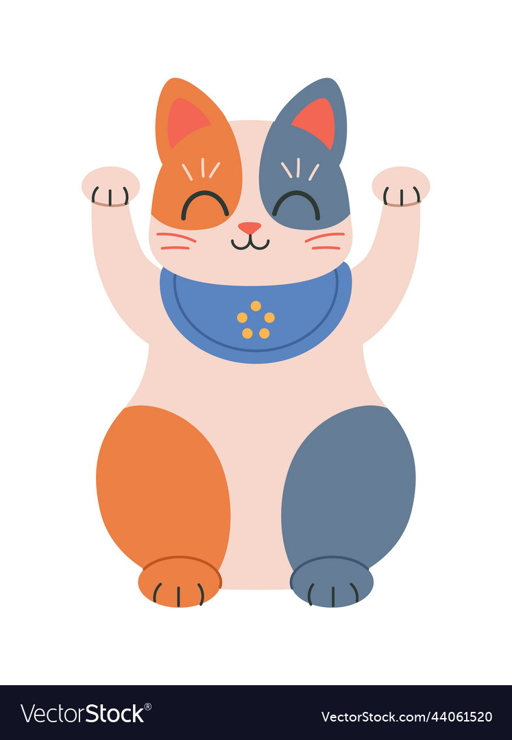 Japanese cat toy icon Royalty Free Vector Image