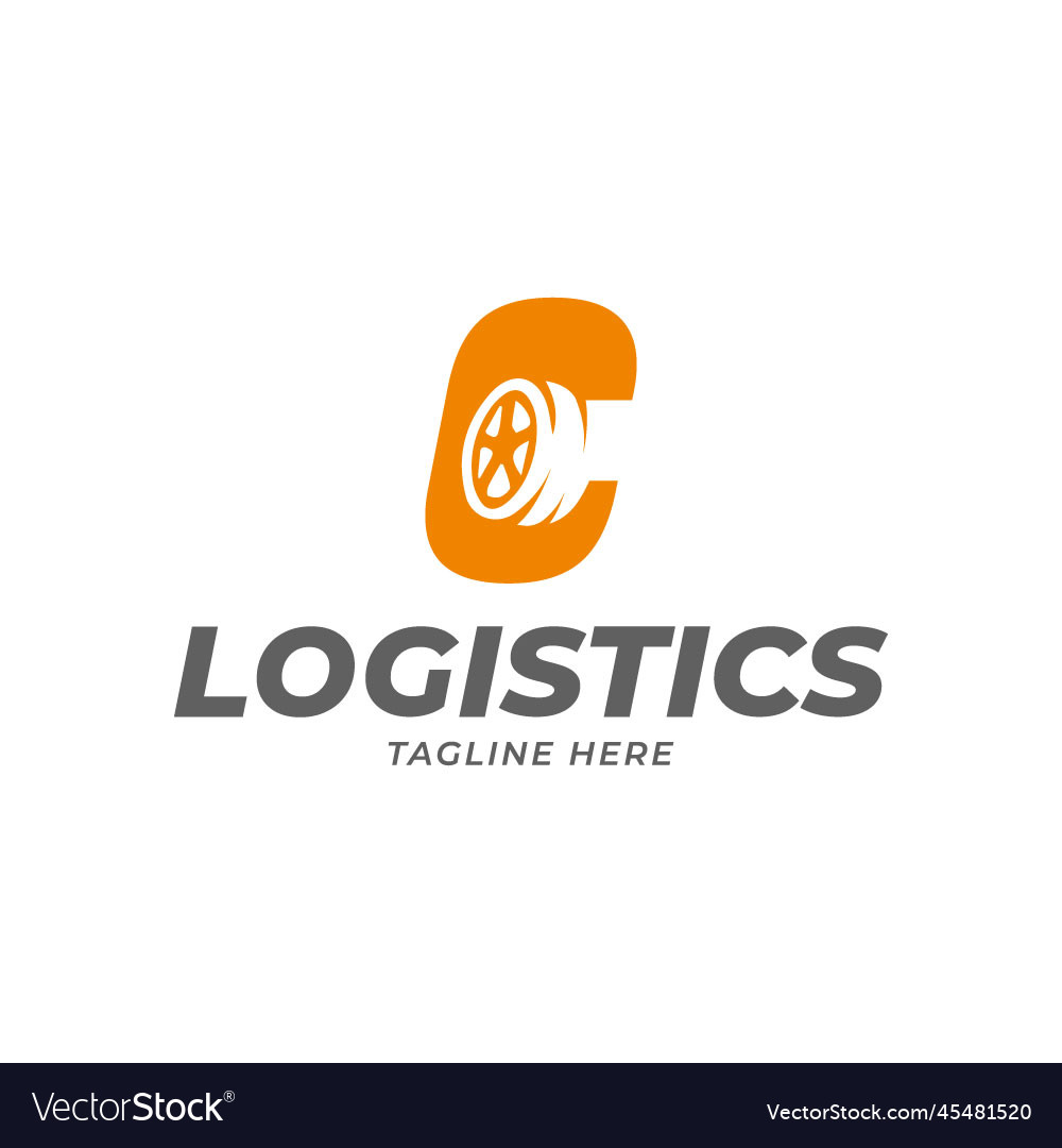 Letter-c-logistics-company-logo-design Royalty Free Vector