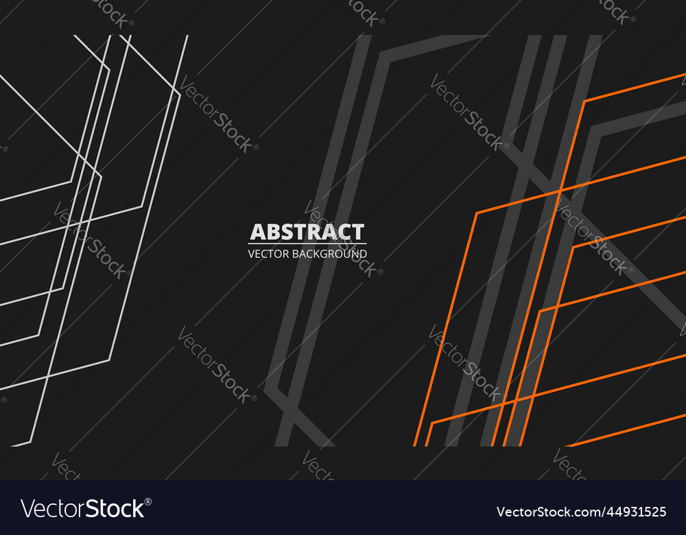 Black abstract modern background with gray Vector Image