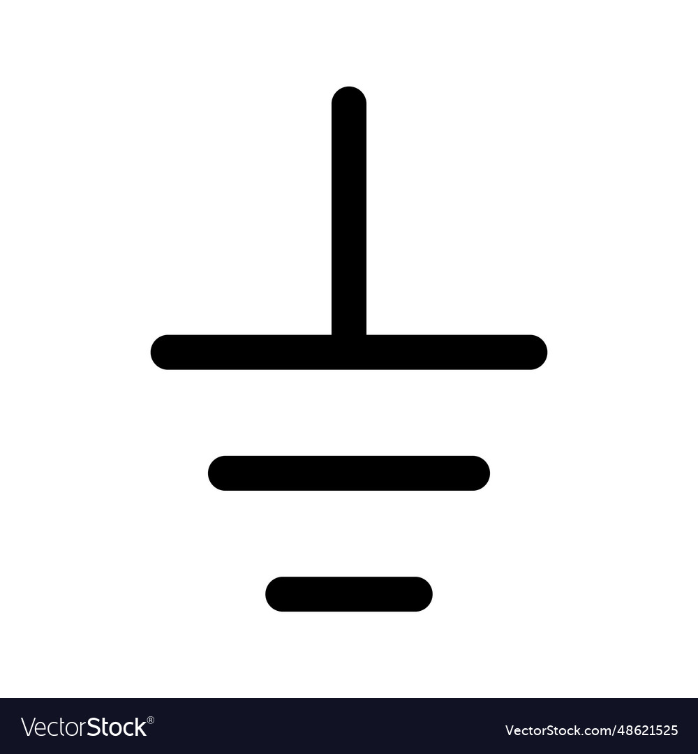 Grounding icon connection electrical ground Vector Image