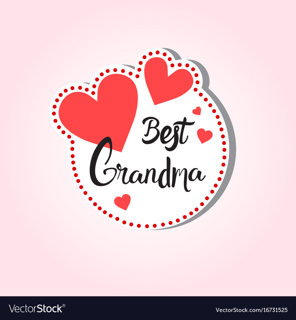 Happy grandparents day greeting card sticker