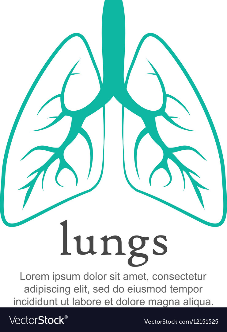 Human lungs logo design template Royalty Free Vector Image