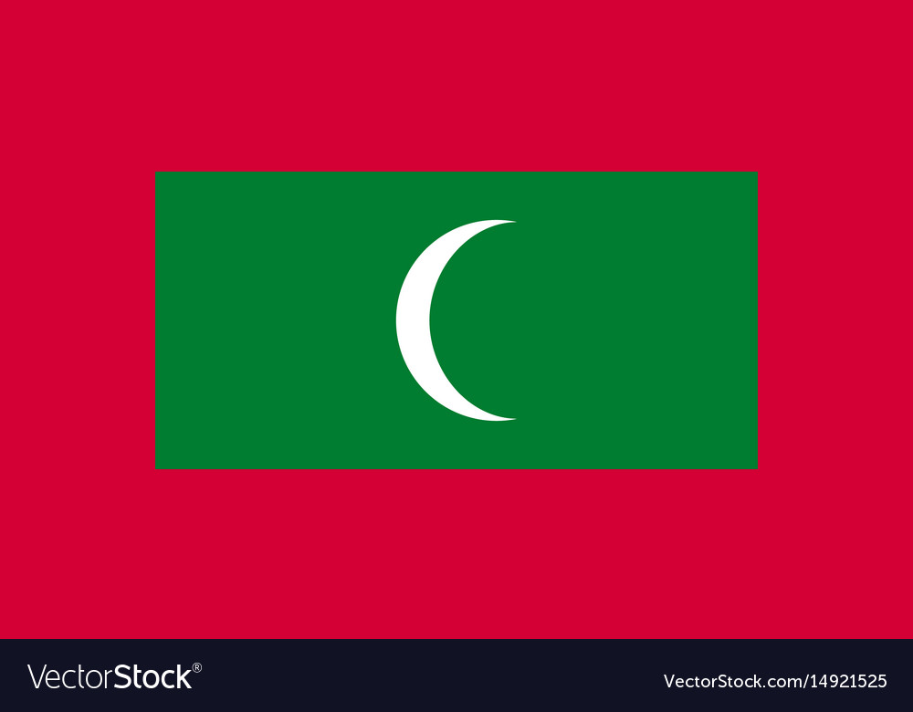 Maldives flag flat style Royalty Free Vector Image