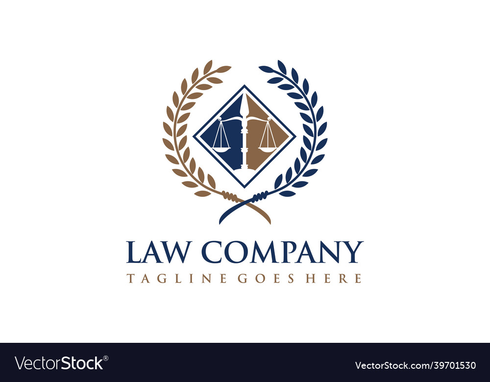 Attorney and law logo modern design Royalty Free Vector