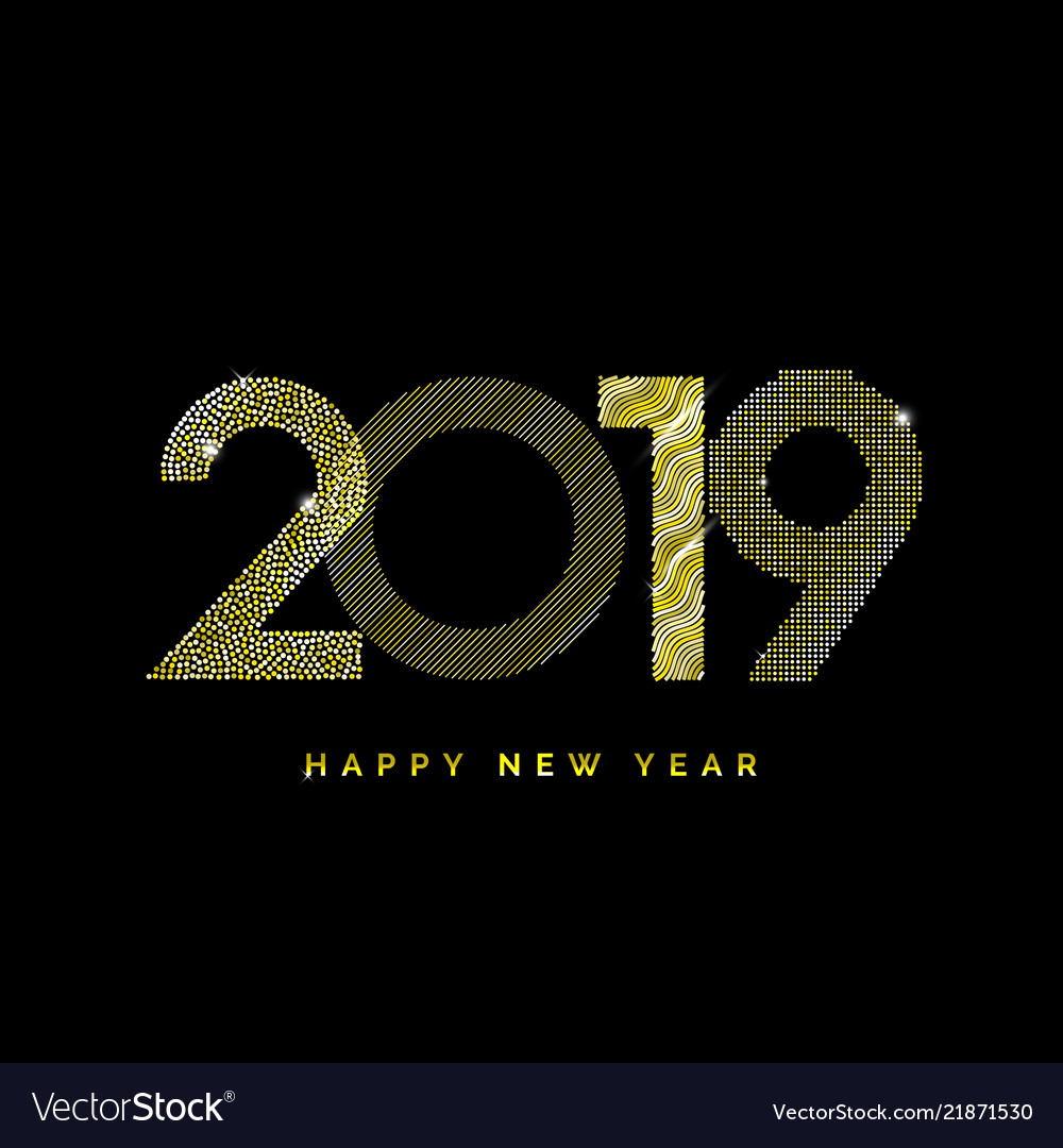 Gold 2019 happy new year