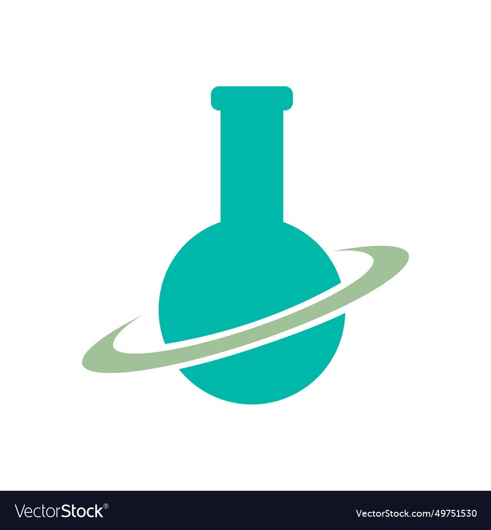 Lab glass logo design image Royalty Free Vector Image