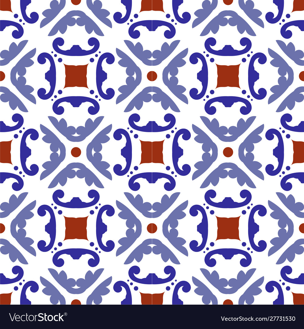 Vintage tile pattern Royalty Free Vector Image