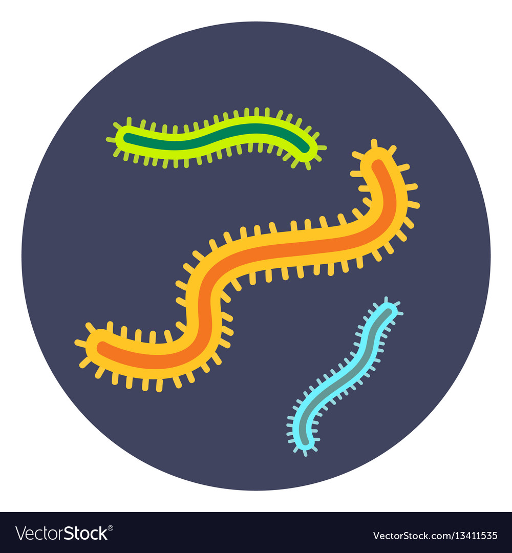 Bacteria virus microscopic isolated microbes icon Vector Image