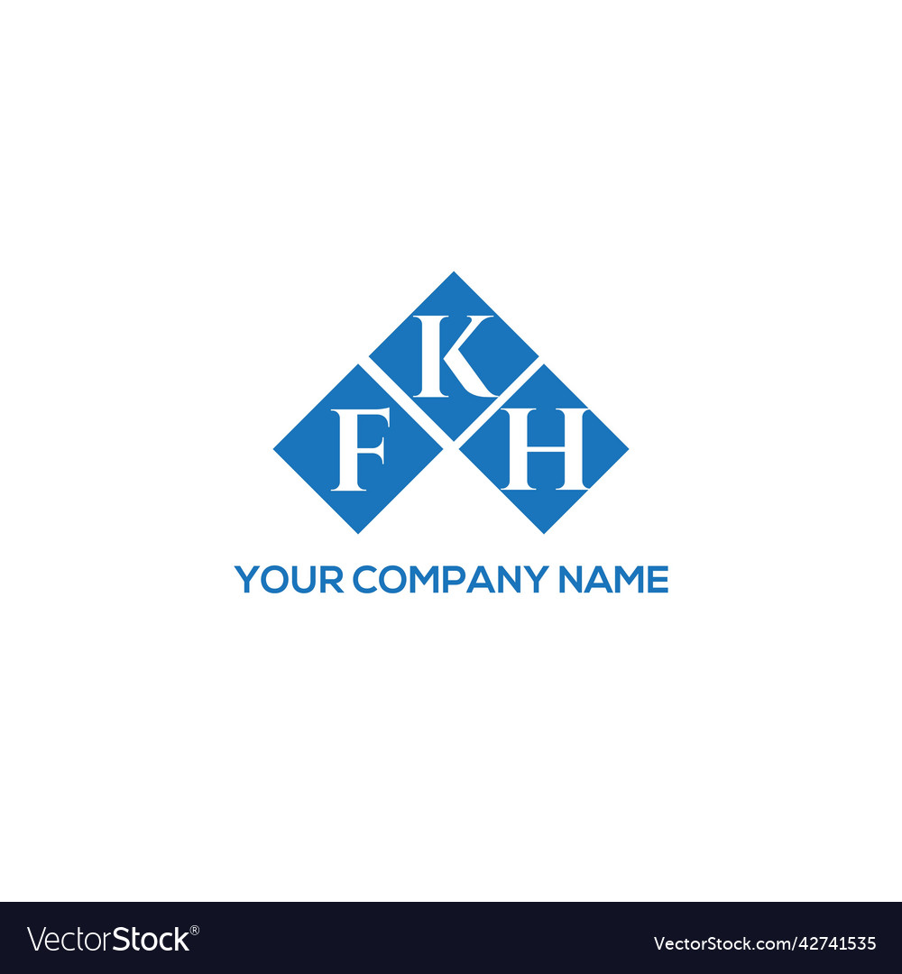 Fkh letter logo design on white background Vector Image