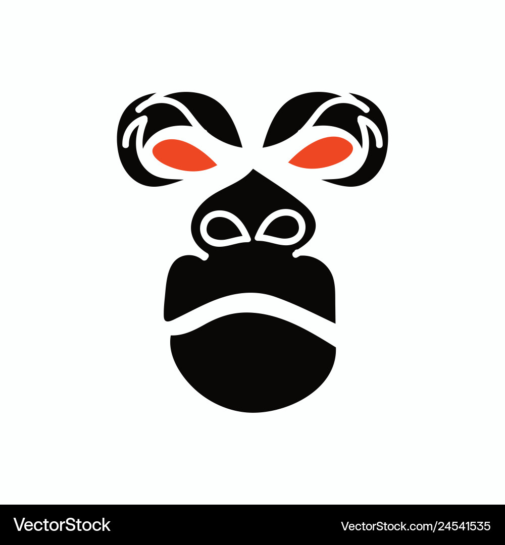 Head monkey logo Royalty Free Vector Image - VectorStock