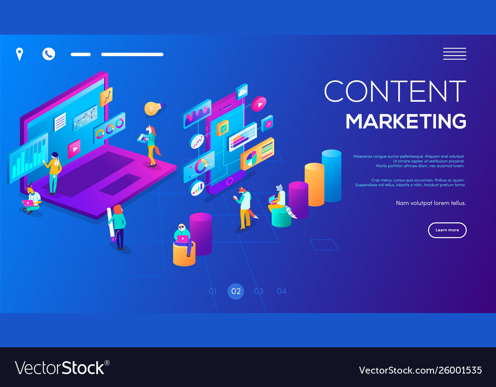 Isometric 3d Website App Landing Web Page Template