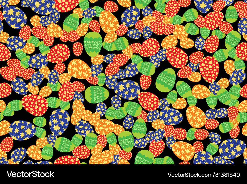 Easter eggs seamless pattern Royalty Free Vector Image