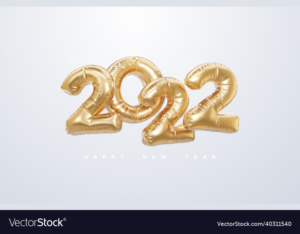 Happy new 2022 year holiday Royalty Free Vector Image