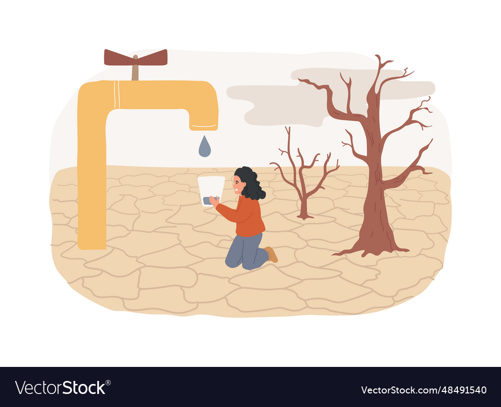 Lack of fresh water isolated concept Royalty Free Vector