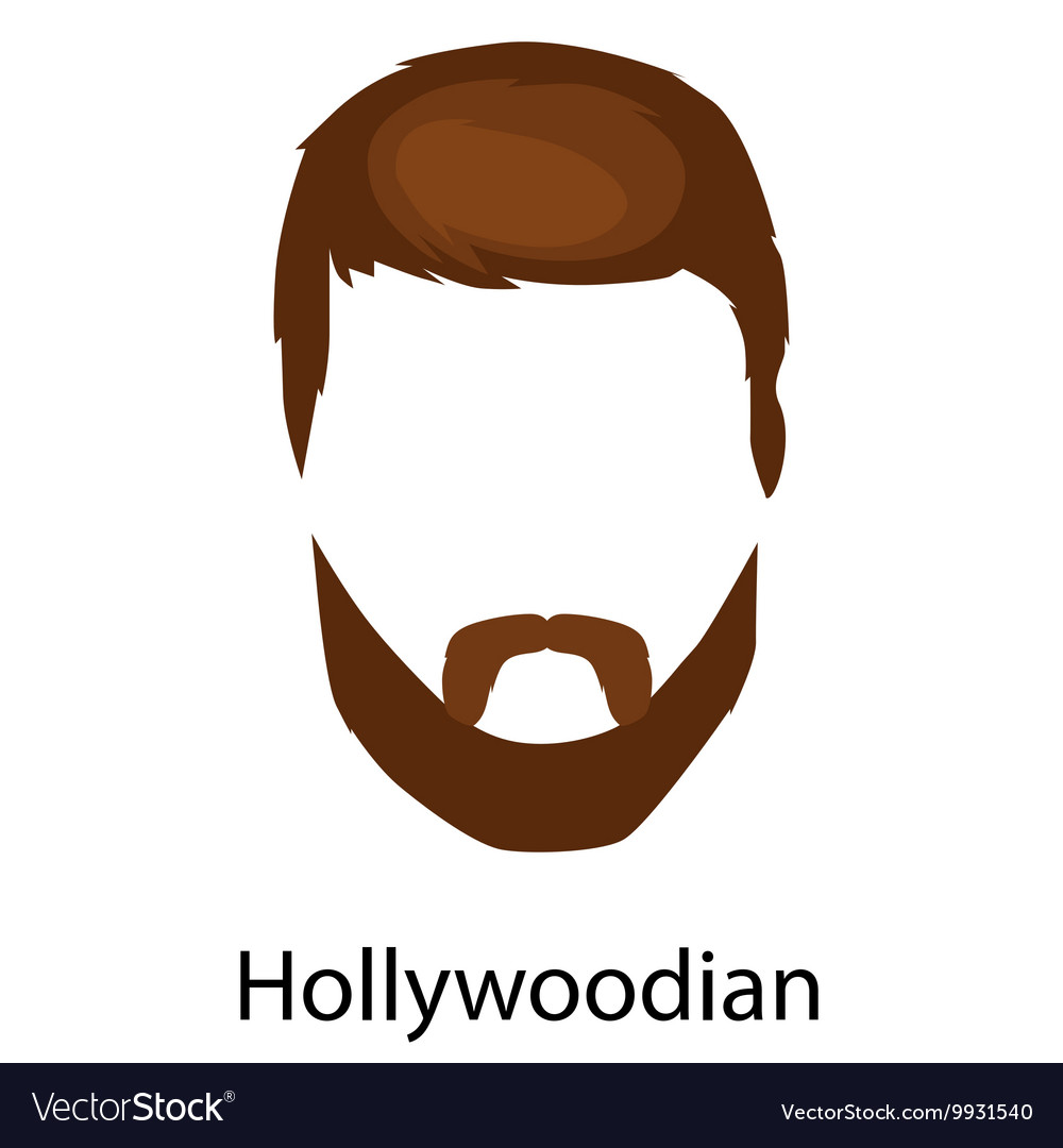 Men cartoon hairstyles with beards and mustache Vector Image Men cartoon hairstyles with beards and mustache Vector Image