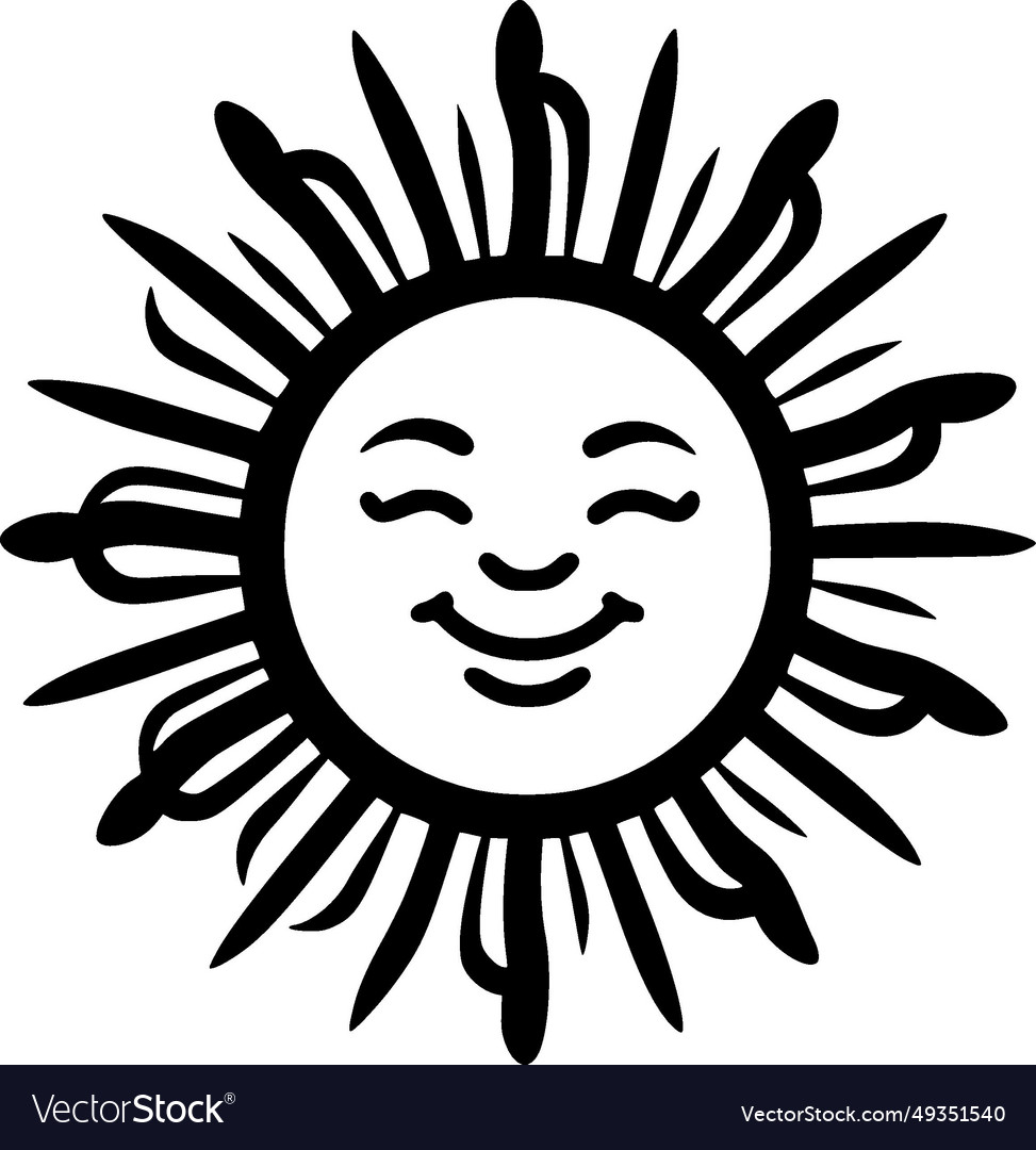 Sun - minimalist and simple silhouette Royalty Free Vector