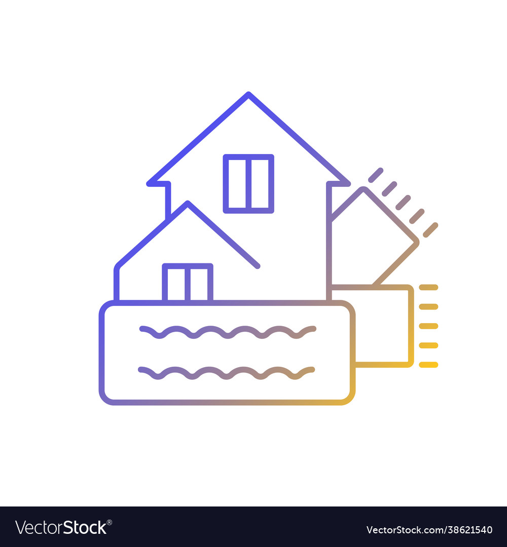 Weatherization gradient linear icon Royalty Free Vector