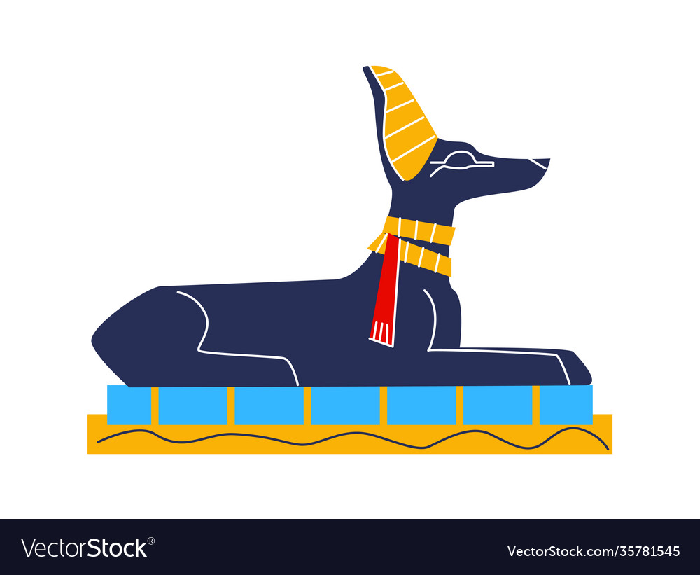 Statue of Mythology Jackal Anubis Stock Photo - Image of life