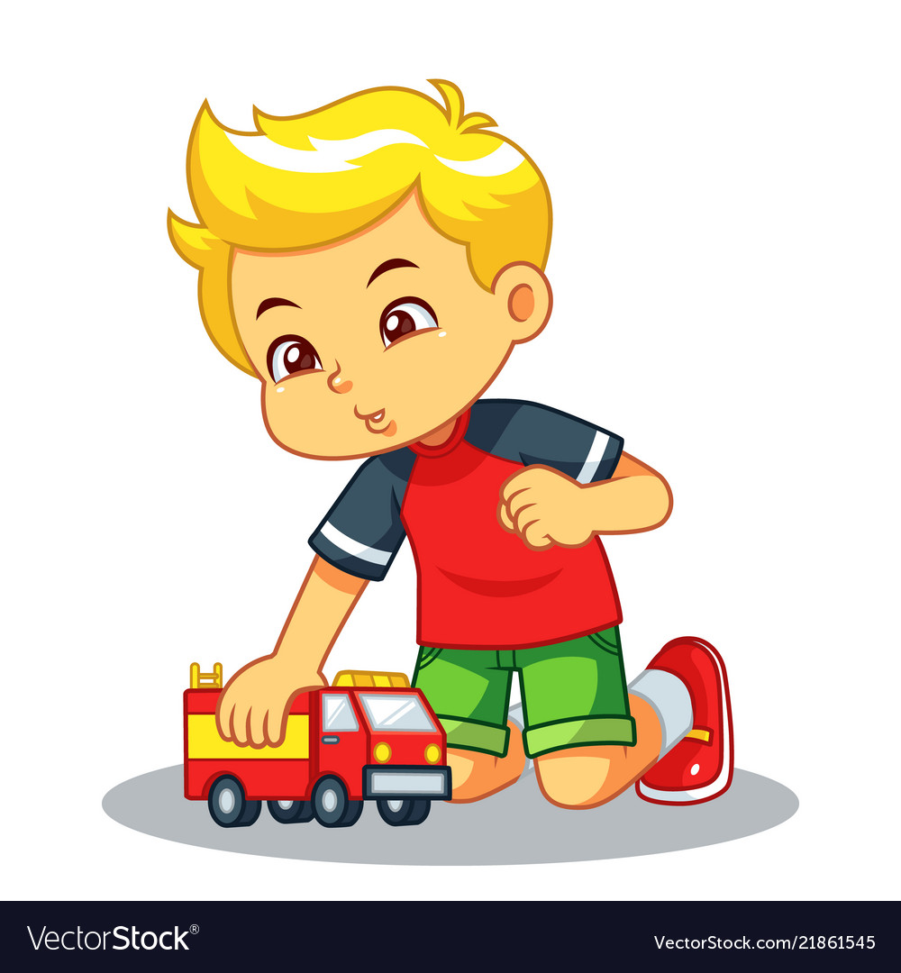 boys playing with trucks