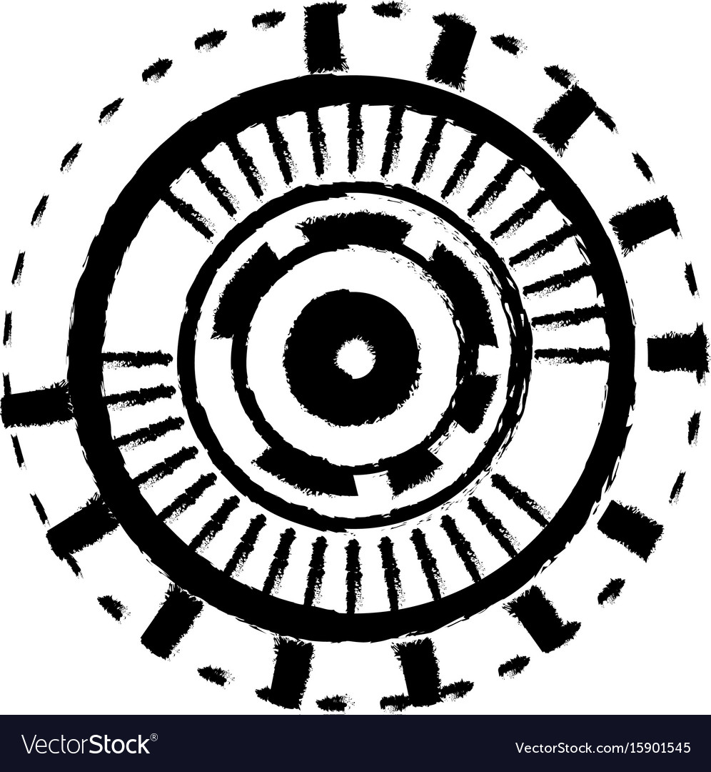 Eyeball Connection In The Digital Interface Vector Image